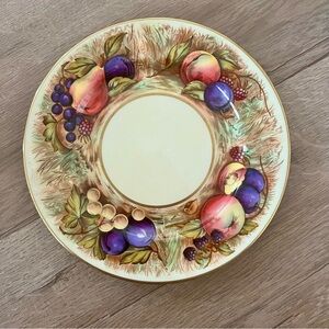 Vtg 1939 Aynsley Bone China England #1037 Orchard Gold Fruit‎ Salad Plate 8 1/4”